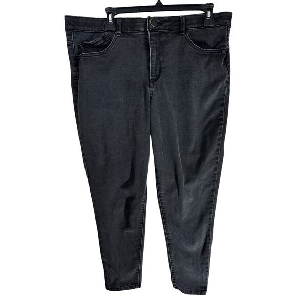 Democracy Ab Solution Women Skinny Jeans Size 14 Gray Stretch Comfort Waist - Picture 1 of 7